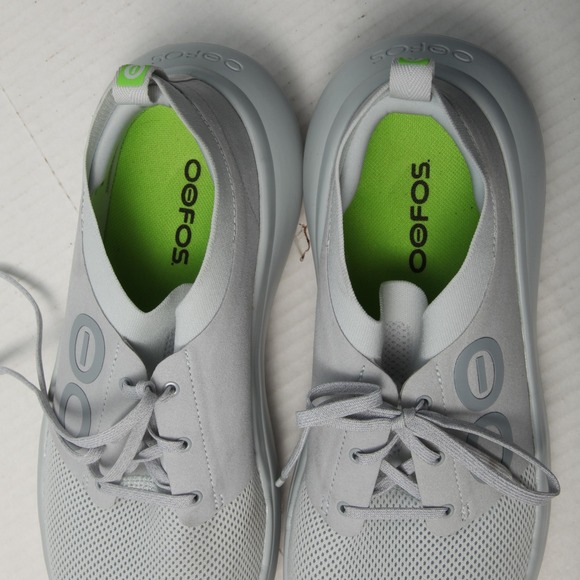 OOFOS Lace Up Shoes Mens Size 13 Gray Recovery Sneakers Low Top Athletic Comfort - Picture 12 of 13